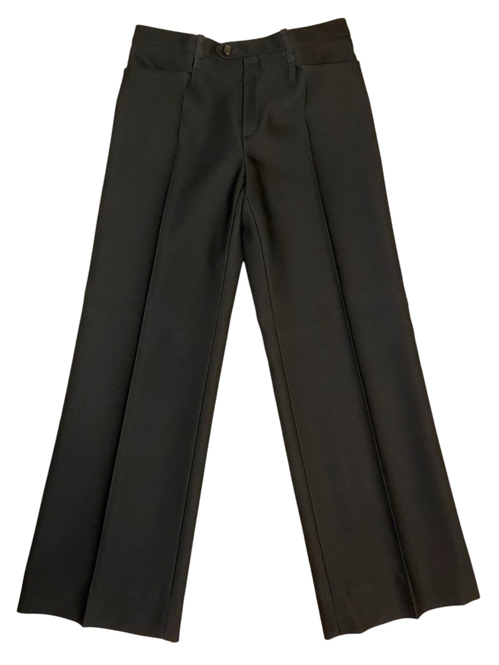 Chloé Black Wool Silk Wide Leg Tailored Trousers Made France FR 40 US 8 - Picture 12 of 12